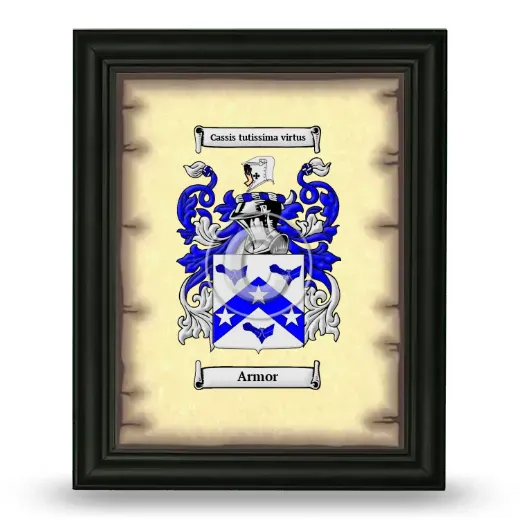 Armor Coat of Arms Framed - Black