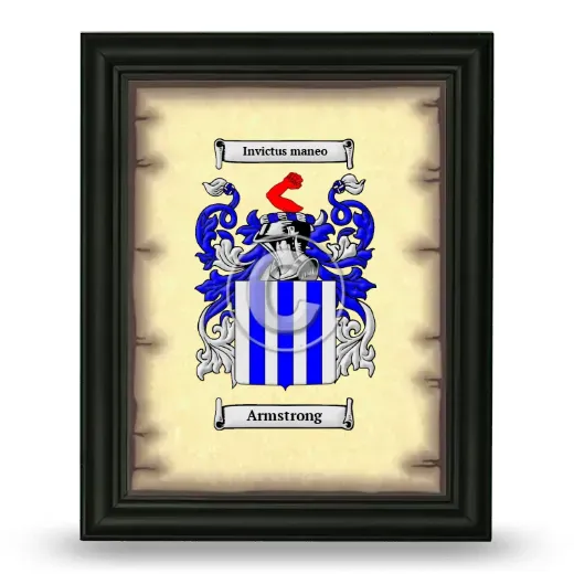 Armstrong Coat of Arms Framed - Black