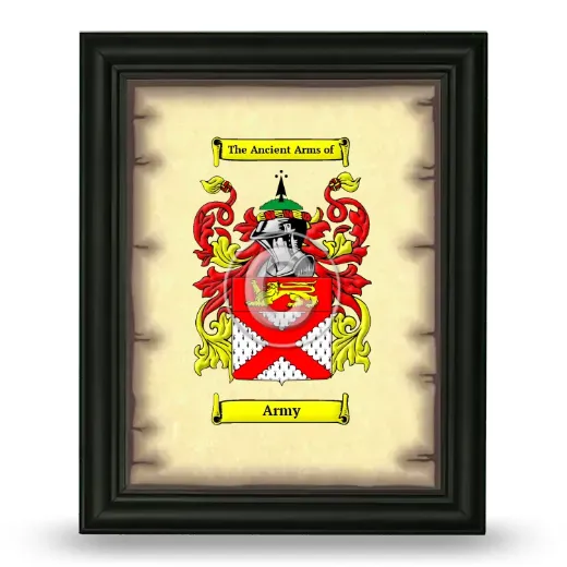 Army Coat of Arms Framed - Black