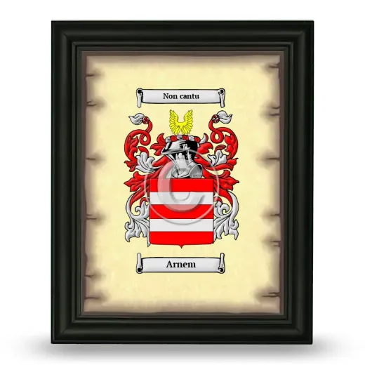 Arnem Coat of Arms Framed - Black