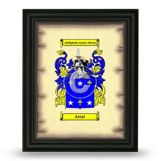 Arrat Coat of Arms Framed - Black