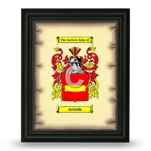 Arreola Coat of Arms Framed - Black