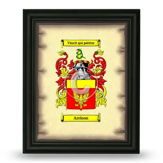 Arrison Coat of Arms Framed - Black