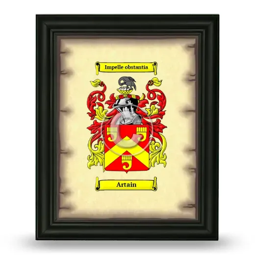 Artain Coat of Arms Framed - Black