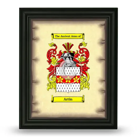 Artin Coat of Arms Framed - Black