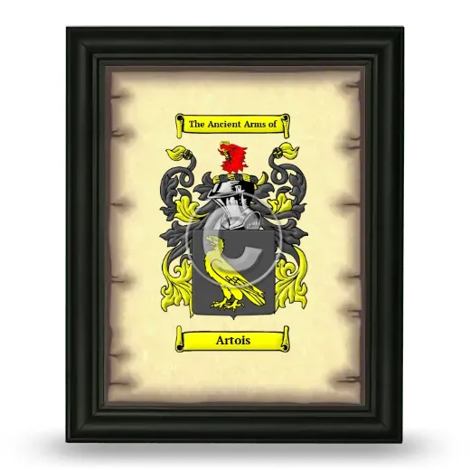 Artois Coat of Arms Framed - Black