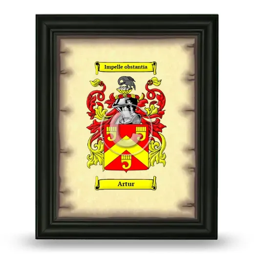 Artur Coat of Arms Framed - Black