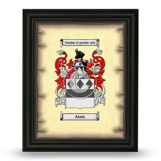 Asan Coat of Arms Framed - Black