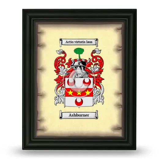 Ashburner Coat of Arms Framed - Black