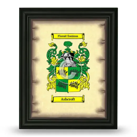 Ashcroft Coat of Arms Framed - Black