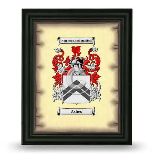 Ashes Coat of Arms Framed - Black