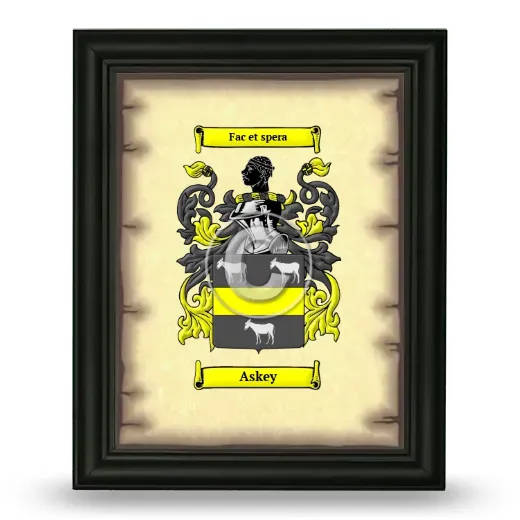 Askey Coat of Arms Framed - Black