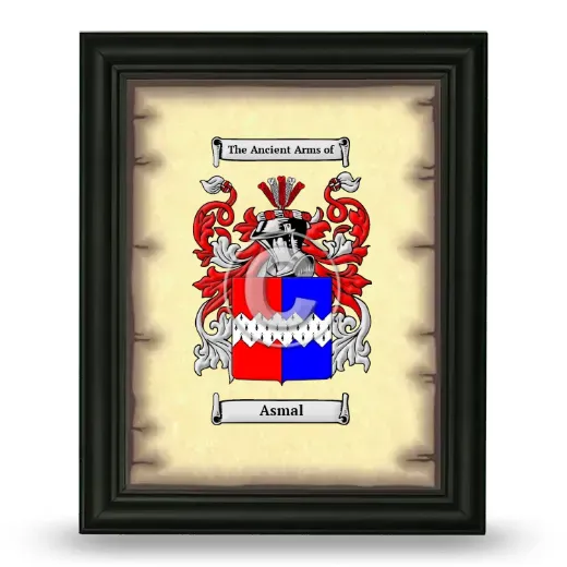 Asmal Coat of Arms Framed - Black