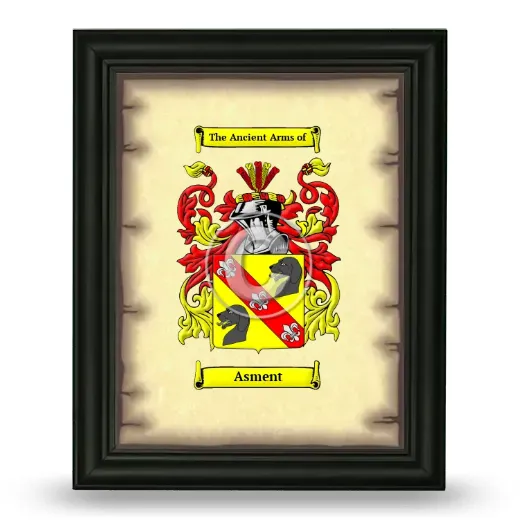 Asment Coat of Arms Framed - Black