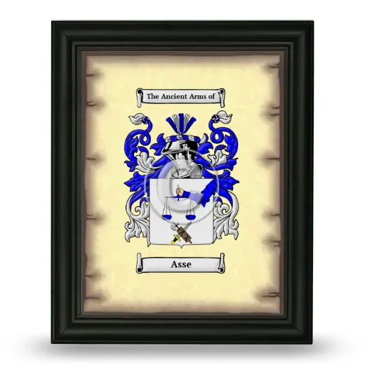 Asse Coat of Arms Framed - Black