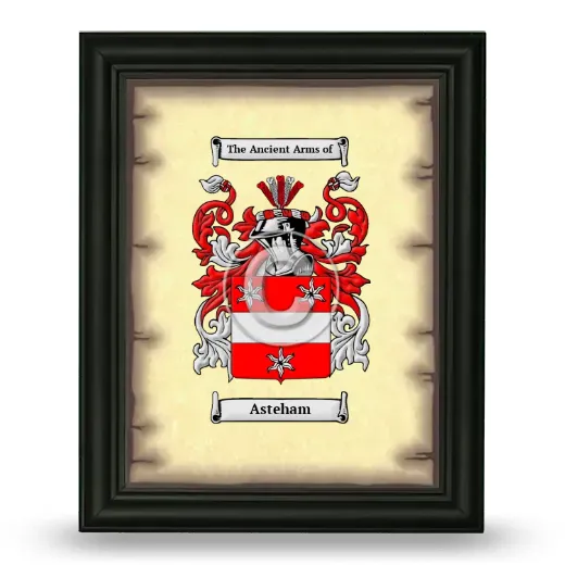 Asteham Coat of Arms Framed - Black
