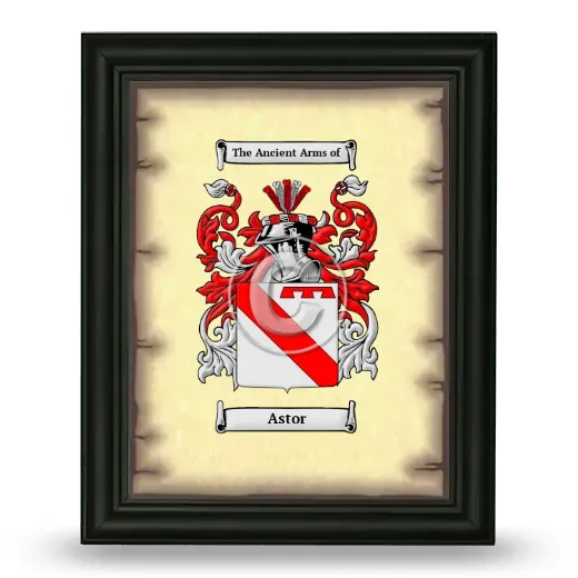 Astor Coat of Arms Framed - Black