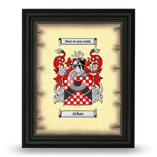 Athas Coat of Arms Framed - Black