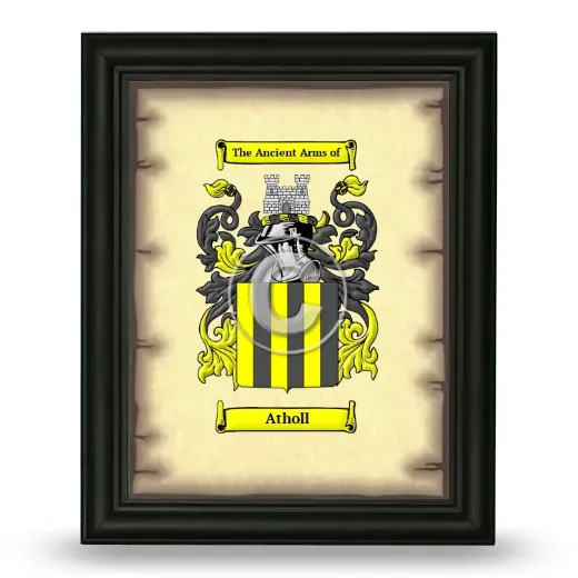 Atholl Coat of Arms Framed - Black