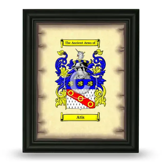 Atis Coat of Arms Framed - Black