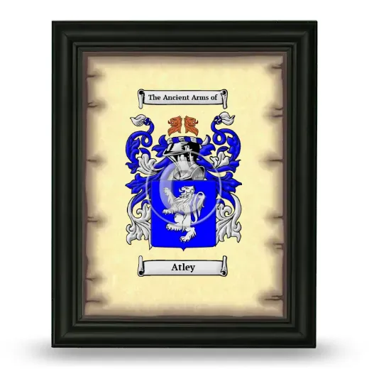 Atley Coat of Arms Framed - Black