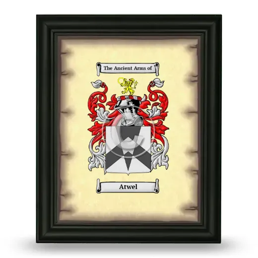 Atwel Coat of Arms Framed - Black