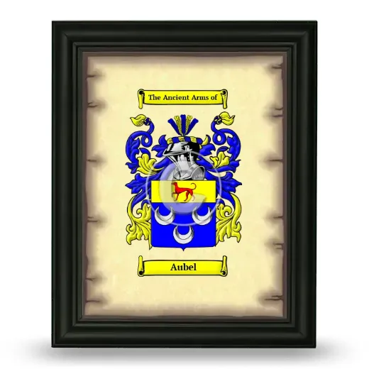 Aubel Coat of Arms Framed - Black