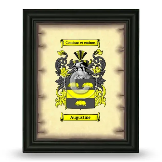 Augustine Coat of Arms Framed - Black