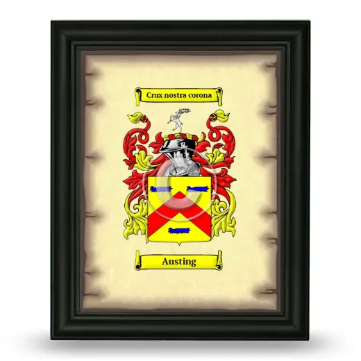 Austing Coat of Arms Framed - Black
