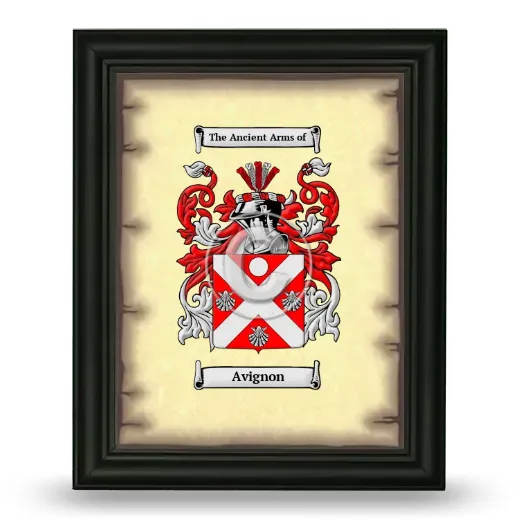 Avignon Coat of Arms Framed - Black