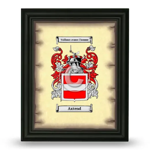Axtend Coat of Arms Framed - Black