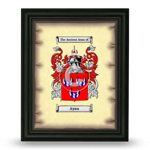 Ayan Coat of Arms Framed - Black
