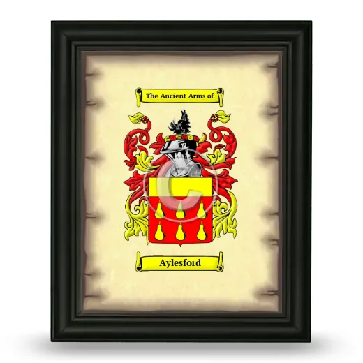 Aylesford Coat of Arms Framed - Black