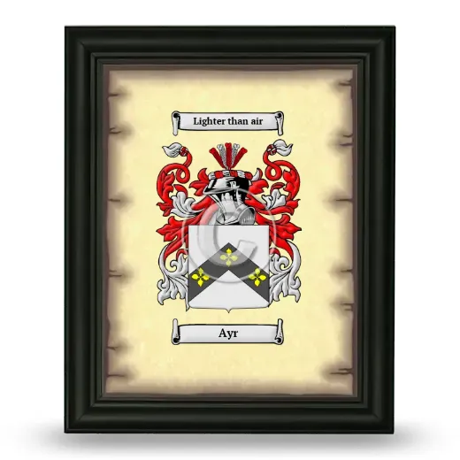 Ayr Coat of Arms Framed - Black