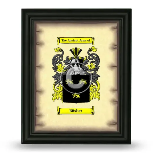 Büsher Coat of Arms Framed - Black