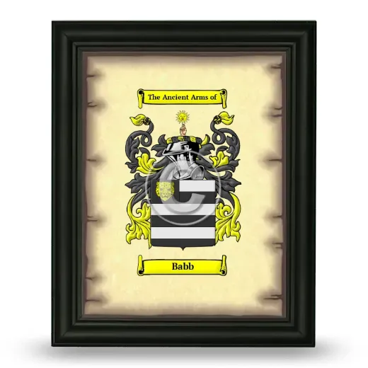 Babb Coat of Arms Framed - Black