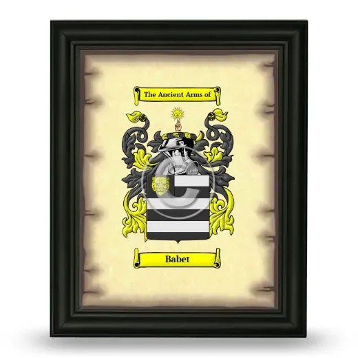Babet Coat of Arms Framed - Black