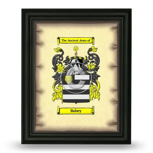 Babey Coat of Arms Framed - Black