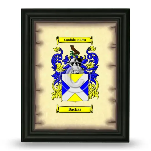 Bachas Coat of Arms Framed - Black