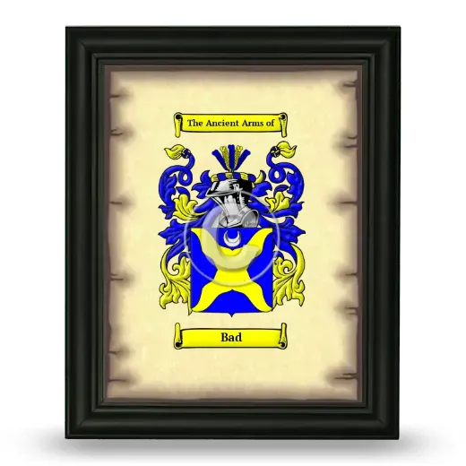 Bad Coat of Arms Framed - Black