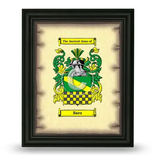 Baez Coat of Arms Framed - Black