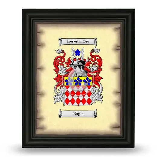 Bage Coat of Arms Framed - Black