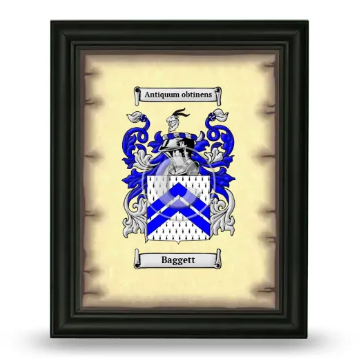 Baggett Coat of Arms Framed - Black