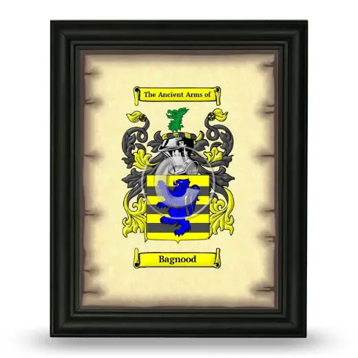 Bagnood Coat of Arms Framed - Black