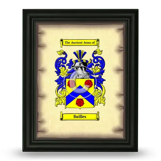 Bailles Coat of Arms Framed - Black