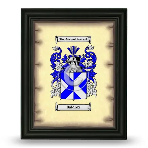 Baldrox Coat of Arms Framed - Black