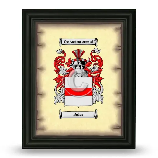 Baler Coat of Arms Framed - Black