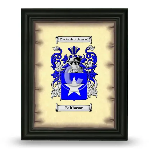 Balthasar Coat of Arms Framed - Black