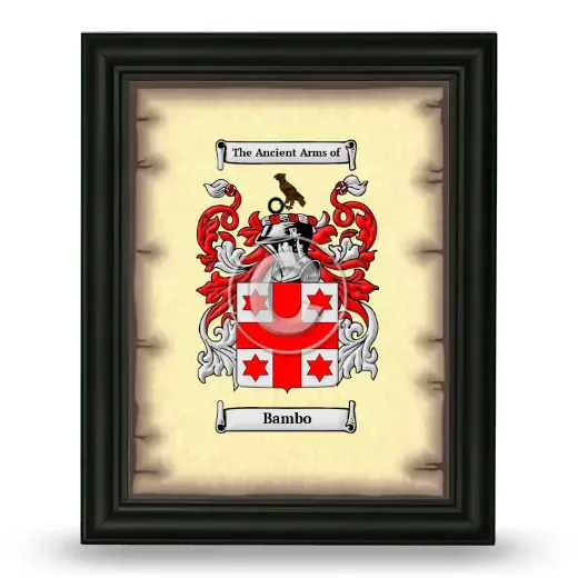 Bambo Coat of Arms Framed - Black
