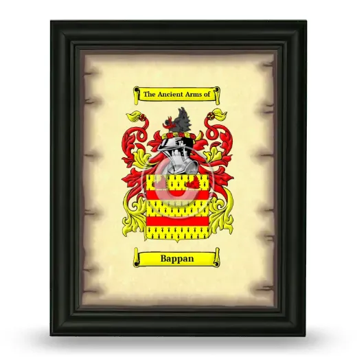 Bappan Coat of Arms Framed - Black